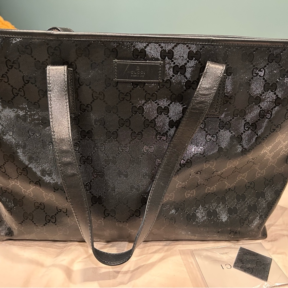 Gucci GG Imprime Black PvC Tote